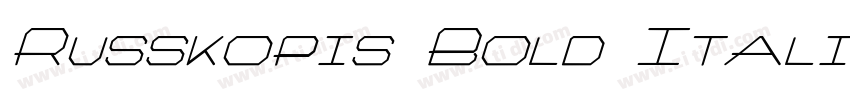Russkopis Bold Itali字体转换